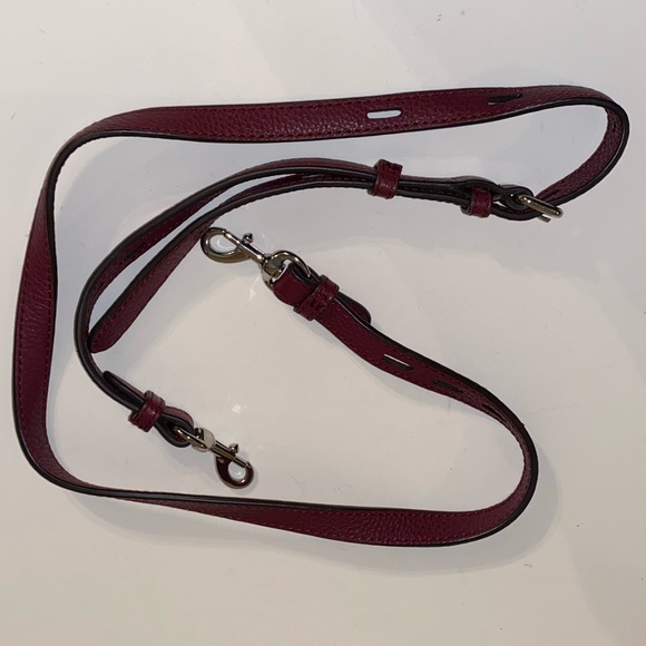 Rebecca Minkoff burgundy pebble leather crossbody bucket bag - Picture 7 of 10